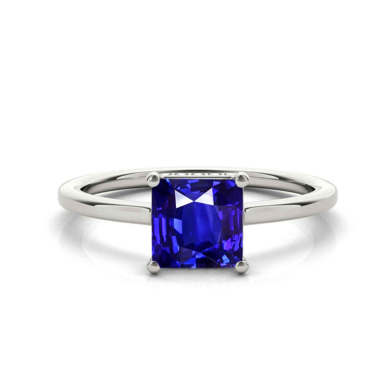 The Casey Hidden Halo Princess Sapphire Engagement Ring | Lisa Robin