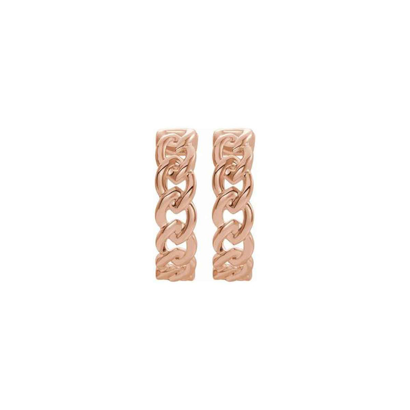 The Chain Link Huggie Hoop Earrings - Lisa Robin