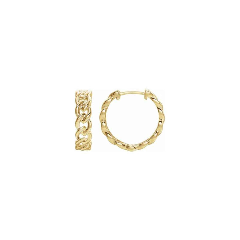 The Chain Link Huggie Hoop Earrings - Lisa Robin