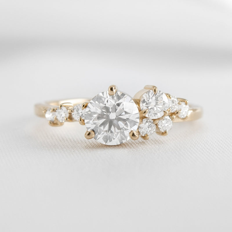 Shown in 1.0 Carat * The Chloe Diamond Cluster Engagement Ring | Lisa Robin