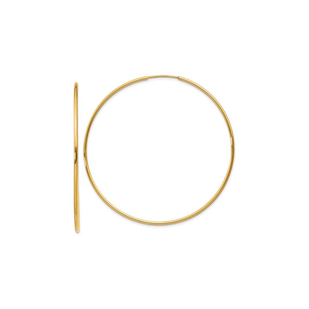 Shown in 50mm * Endless 14K Gold Hoops#size_50mm