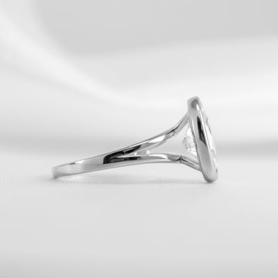 The Emery Bezel DShown in 1.80 carat * The Emery Bezel Diamond Engagement Ring - Lisa Robin#color_14k-white-gold