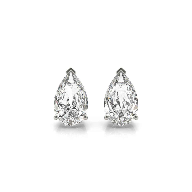 Lab Created Pear Diamond Stud Earrings - Lisa Robin