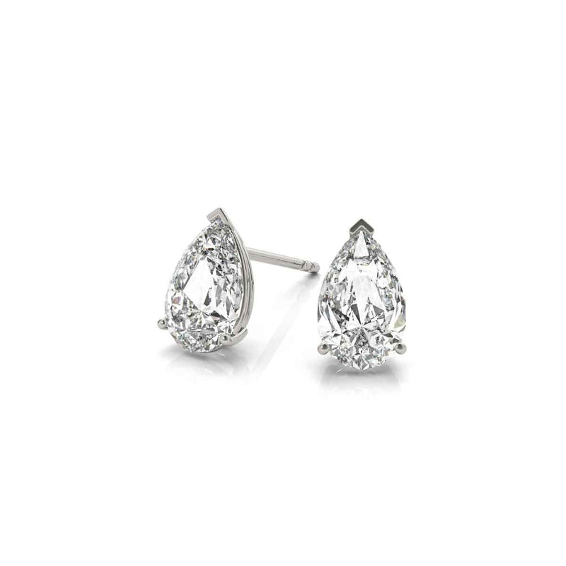 Lab Created Pear Diamond Stud Earrings - Lisa Robin