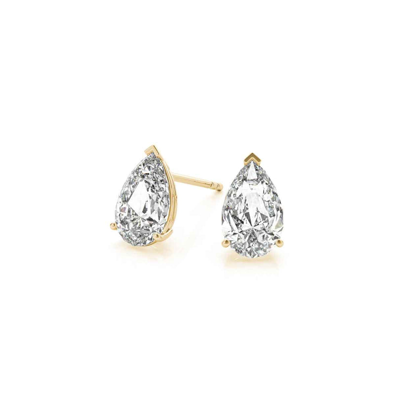 Sustainably Lab Created Pear Diamond Stud Earrings