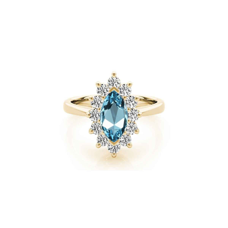 The Hadley Marquise Aquamarine Engagement Ring - Lisa Robin