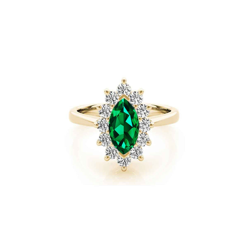 The Hadley Marquise Emerald Engagement Ring - Lisa Robin