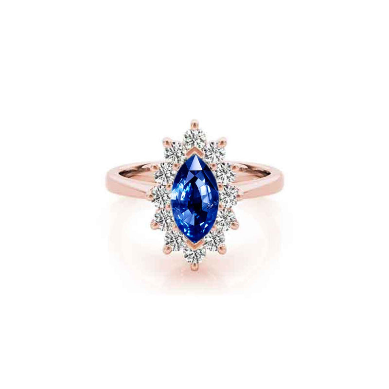 The Hadley Marquise Sapphire Engagement Ring - Lisa Robin