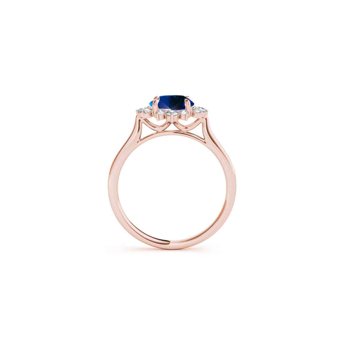 The Jaylin Sapphire and Diamond Halo Engagement Ring - Lisa Robin