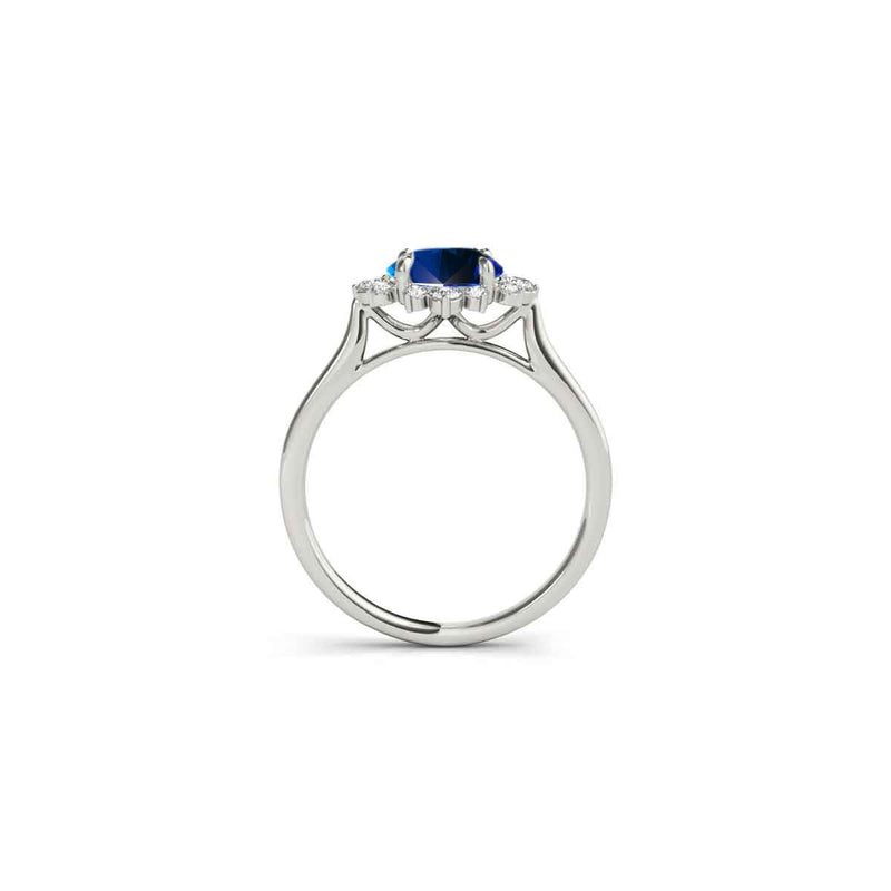 The Jaylin Sapphire and Diamond Halo Engagement Ring - Lisa Robin