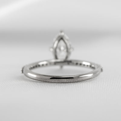 Shown in 1.5 Carat Diamond* The Kingsley Marquise Diamond Engagement Ring | Lisa Robin#color_platinum