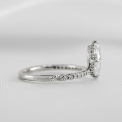 The Kingsley Cantilevered Marquise Diamond Engagement Ring - Lisa Robin