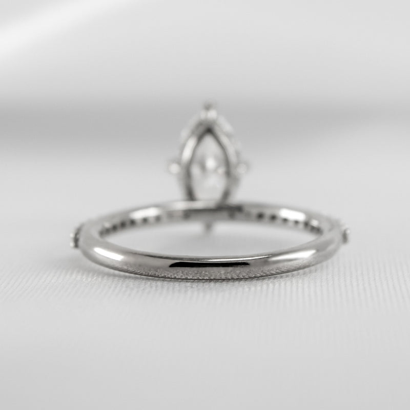 The Kingsley Cantilevered Marquise Diamond Engagement Ring - Lisa Robin