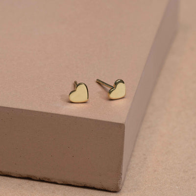 Gold Heart Stud Earring - Lisa Robin