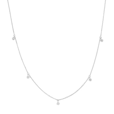 Dangle Diamond Necklace | Lisa Robin#color_14k-white-gold