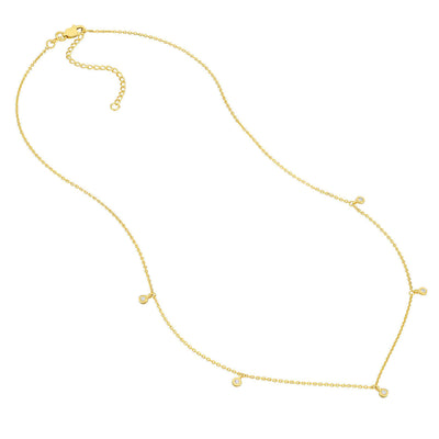 Dangle Diamond Necklace | Lisa Robin#color_14k-yellow-gold