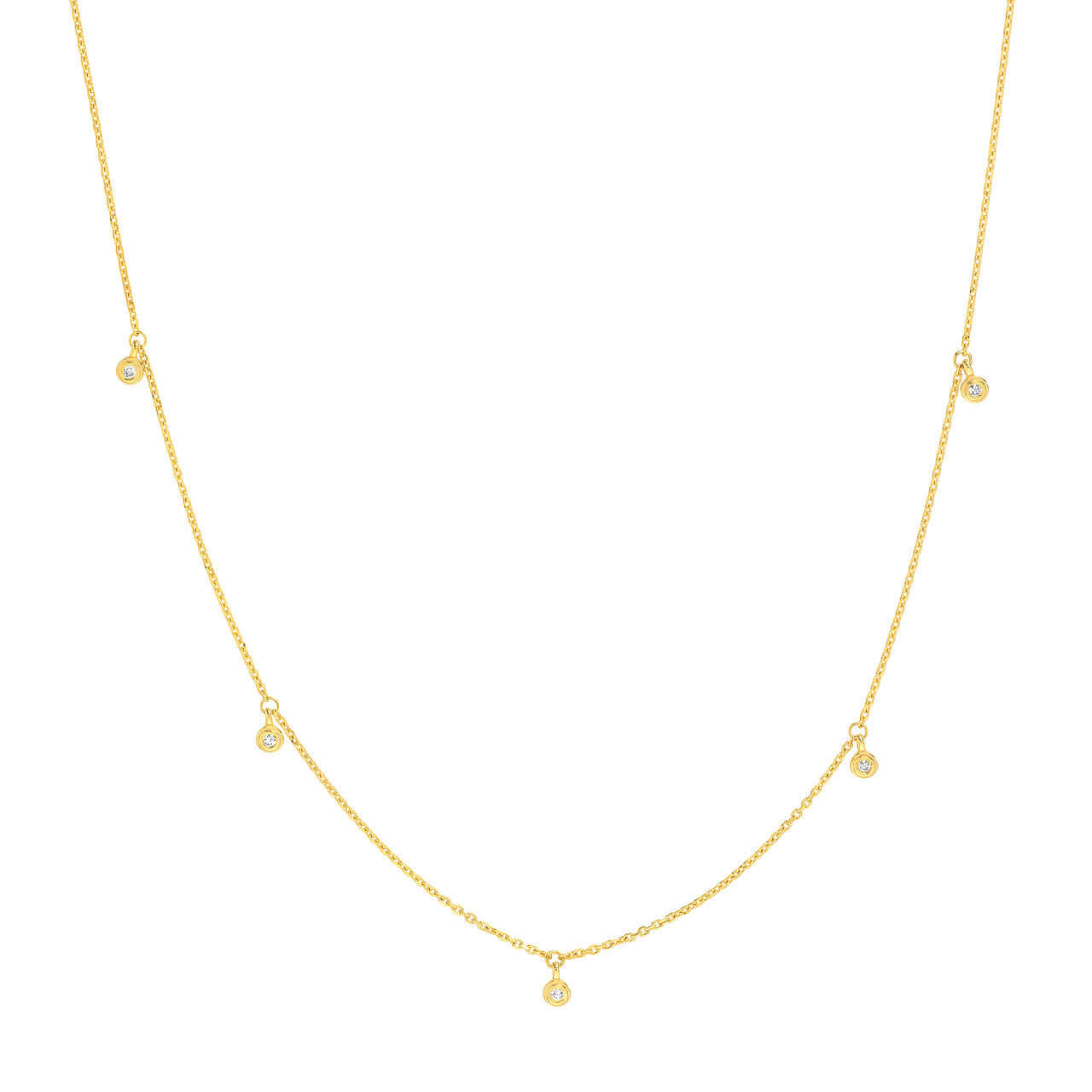 Dangle Diamond Necklace | Lisa Robin#color_14k-yellow-gold