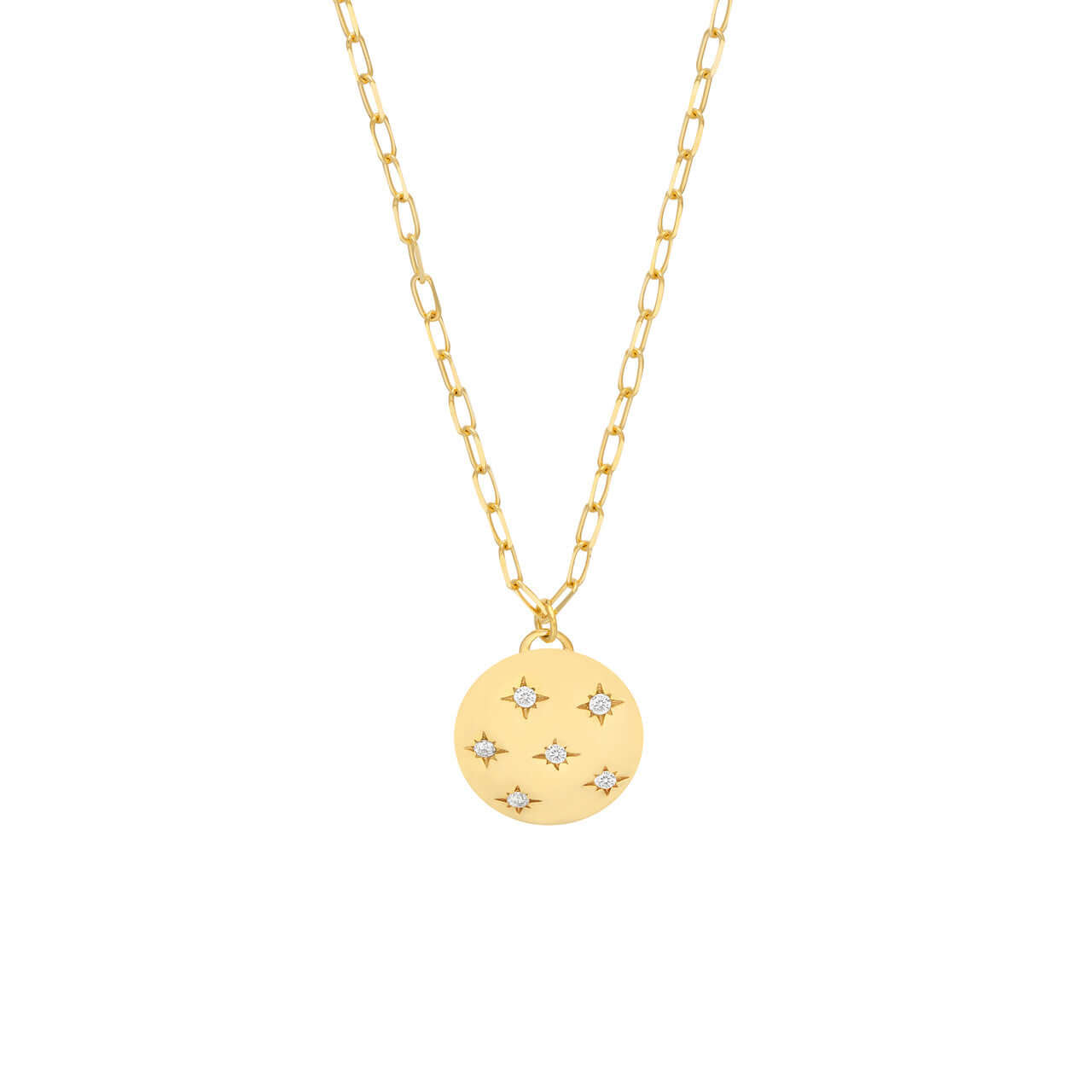 Gold Diamond Star Cluster Medallion Necklace | Lisa Robin