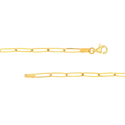 Diamond Accent Gold Paper Clip Chain Necklace | Lisa Robin