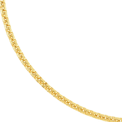 Yellow Gold Rounded Box Chain | Lisa Robin