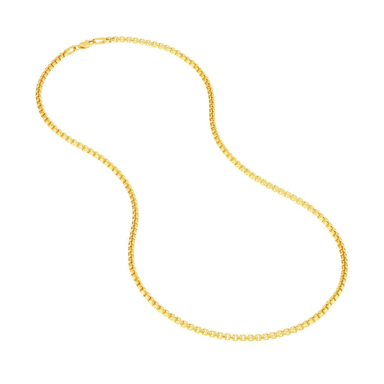Yellow Gold Rounded Box Chain | Lisa Robin