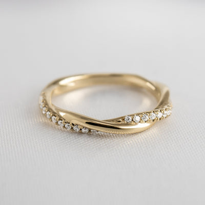 The Maria Twist Diamond Wedding Ring - Lisa Robin