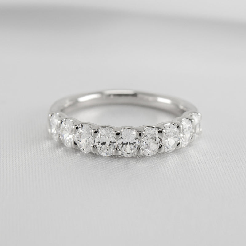 The Noah 9 Stone Oval Diamond Wedding Ring - Lisa Robin