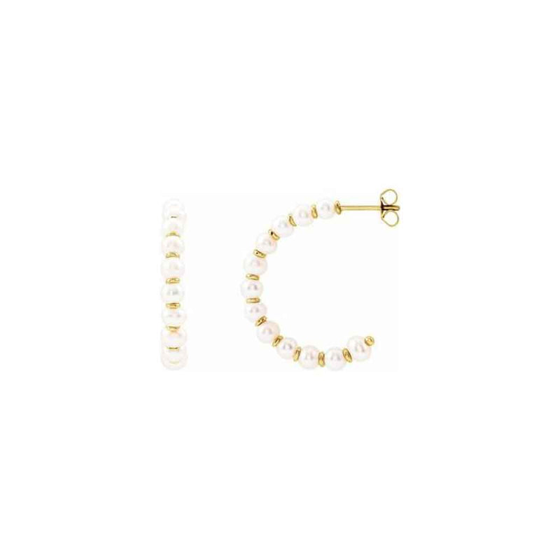 Pearl Hoop Earrings - Lisa Robin