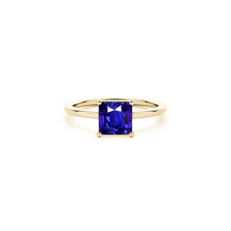 The Casey Hidden Halo Princess Sapphire Engagement Ring | Lisa Robin