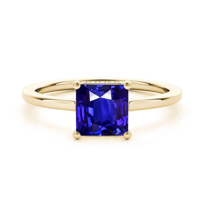 The Casey Hidden Halo Princess Sapphire Engagement Ring | Lisa Robin