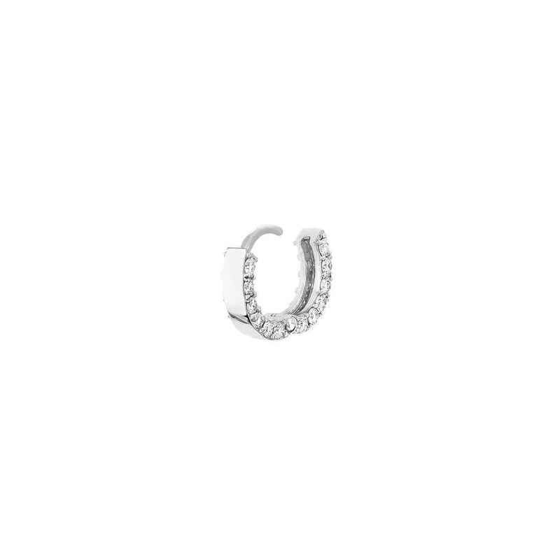 Outside Diamond Gold Huggie Hoop Earrings | Lisa Robin