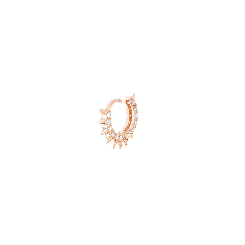 Tiny Gold Diamond Spike Huggie Hoop Earrings - Lisa Robin