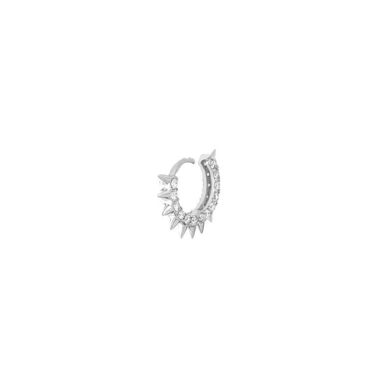 Tiny Gold Diamond Spike Huggie Hoop Earrings - Lisa Robin