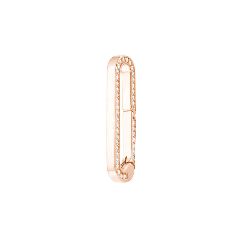 Oval with Diamonds Push Lock Necklace - Lisa Robin