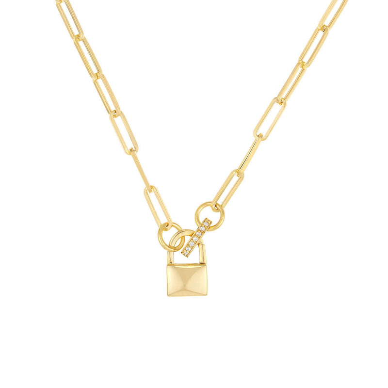 Padlock Push Lock Necklace | Lisa Robin