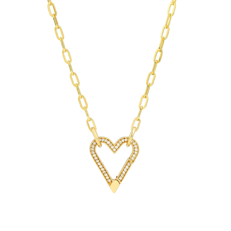 Diamond Heart Lock Necklace | Lisa Robin