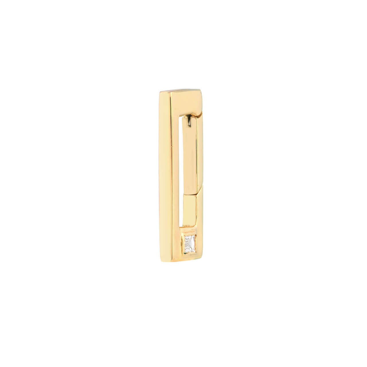 Rectangle with Baguette Diamond Push Lock Necklace | Lisa Robin