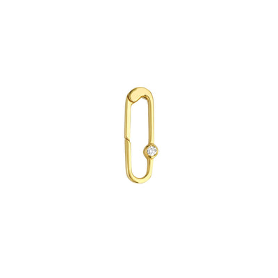 Paper Clip with Diamond Push Lock Necklace | Lisa Robin