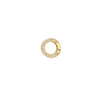 Diamond Circle Push Lock Necklace | Lisa Robin