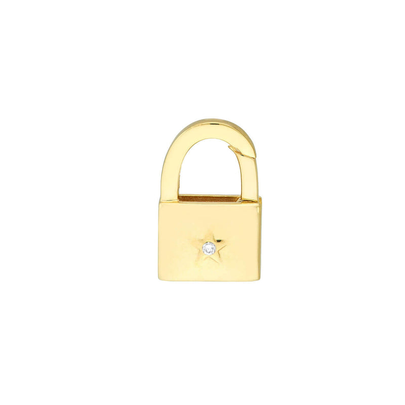 Padlock with Diamond Push Lock Necklace | Lisa Robin