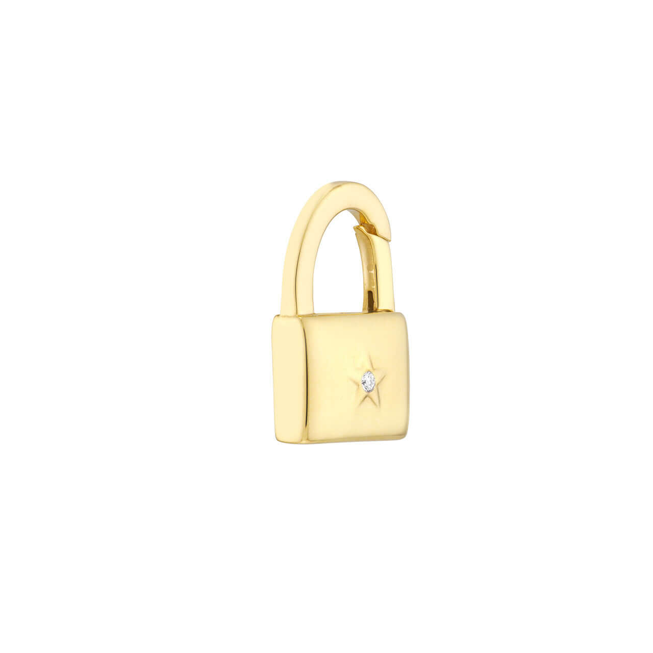 Louis Vuitton Lock It Key Padlock Diamonds 18k White Gold Pendant