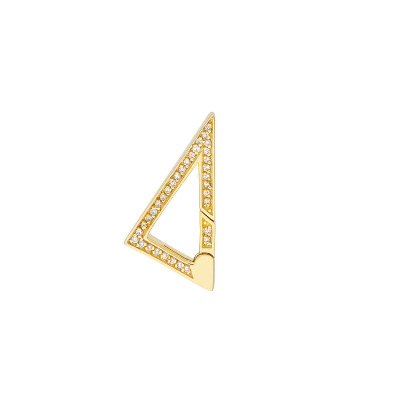 Triangle with Diamonds Push Lock Necklace | Lisa Robin