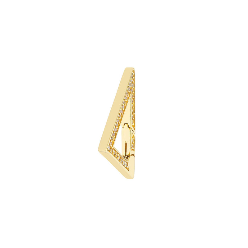 Triangle with Diamonds Push Lock Necklace | Lisa Robin