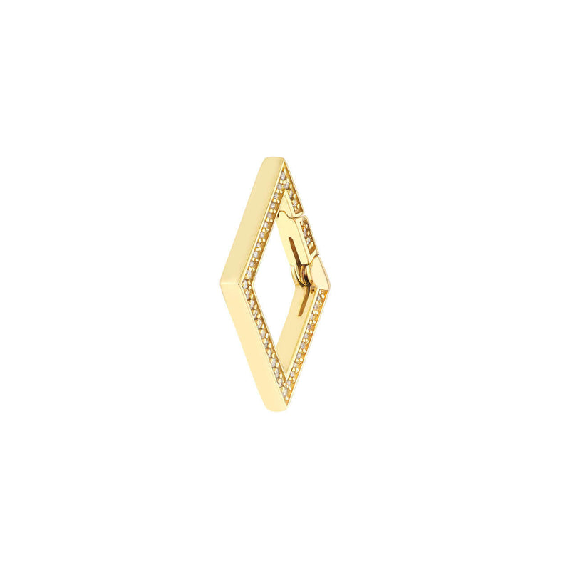 Rhombus with Diamonds Push Lock Necklace | Lisa Robin