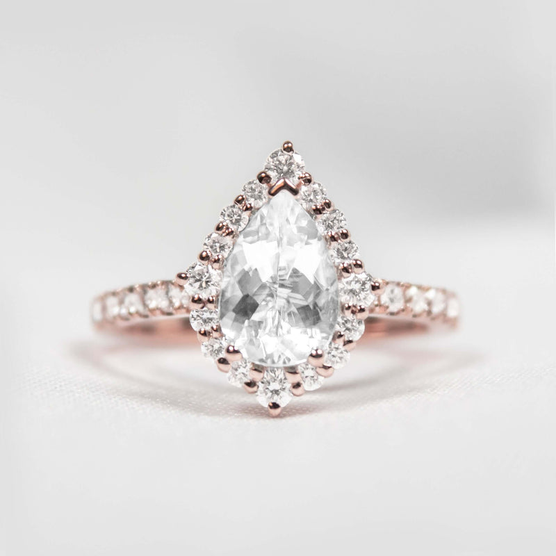 Shown in 1.25 Carat * Sierra Pear Diamond Halo Engagement Ring | Lisa Robin