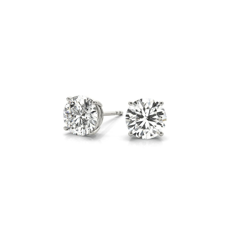 Diamond Stud Earrings Four Prong - Lisa Robin