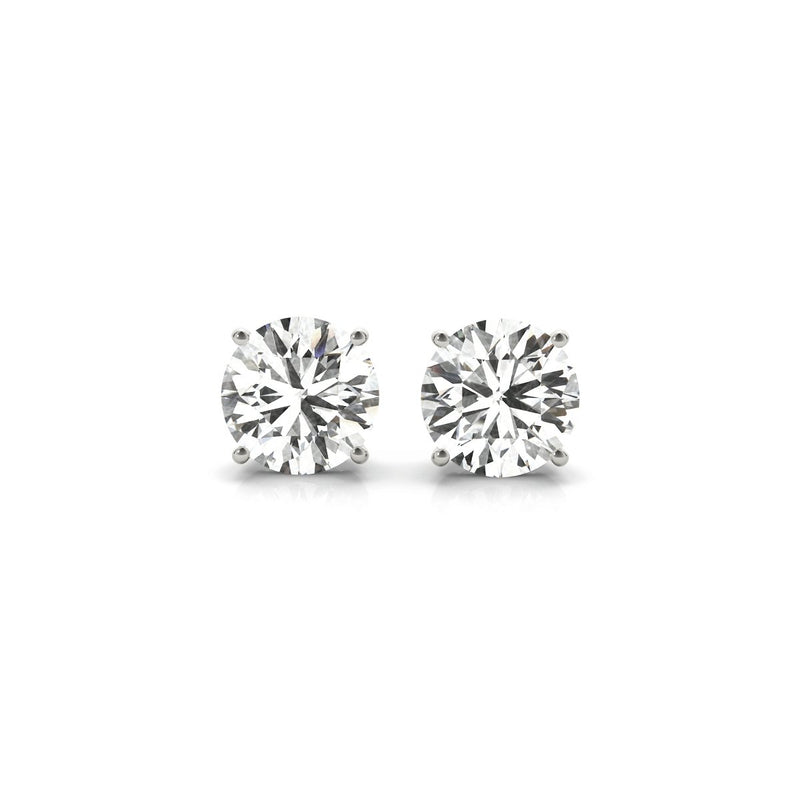 Diamond Stud Earrings Four Prong - Lisa Robin