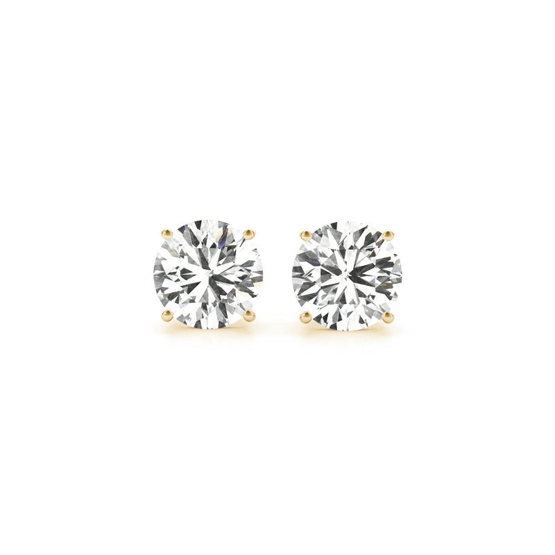 Diamond Stud Earrings Four Prong - Lisa Robin