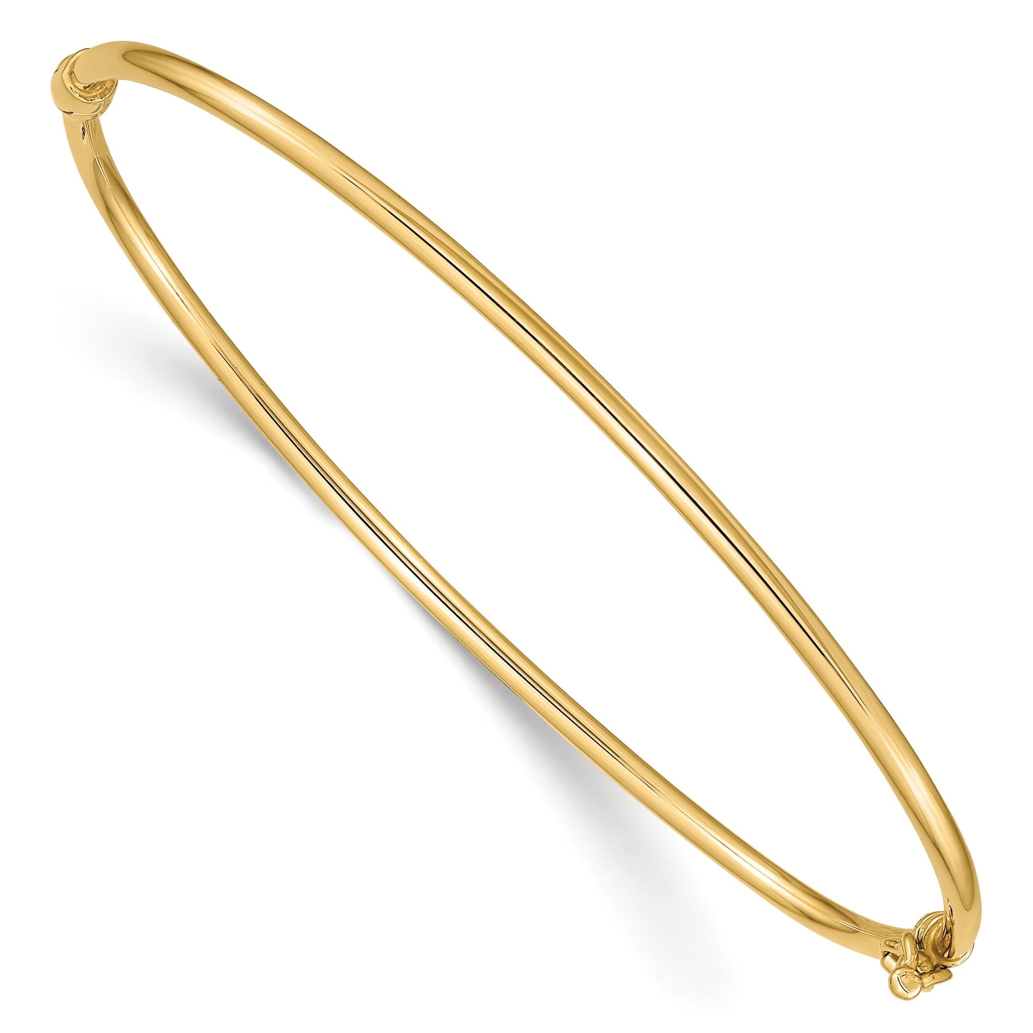 Yellow Gold Hinged Thin Bangle Bracelet - Lisa Robin