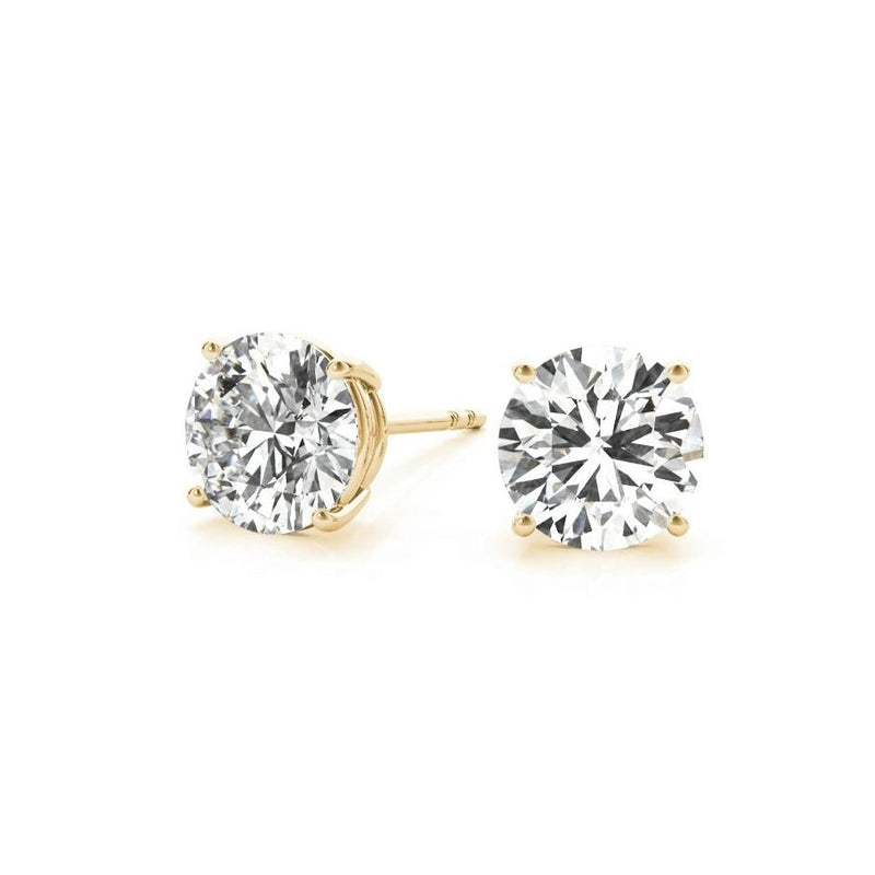 Diamond Stud Earrings Four Prong - Lisa Robin